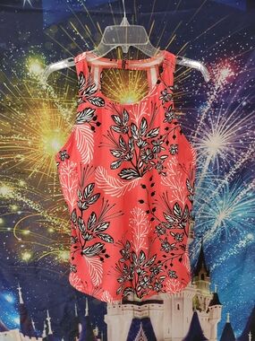 Women’s Coral Floral Swim Tank with High Neck